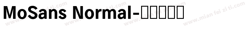 MoSans Normal字体转换